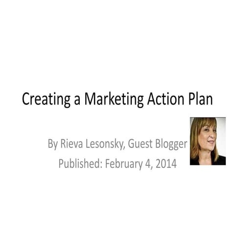 Creating a marketing action plan