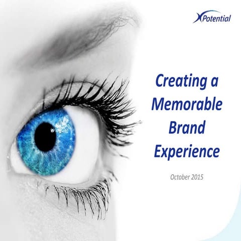Creating a memorable brand experience