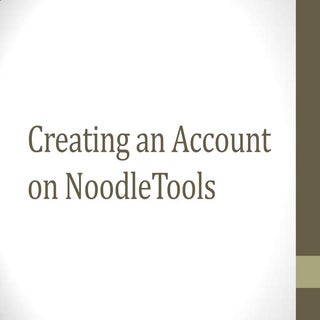 Creating an account