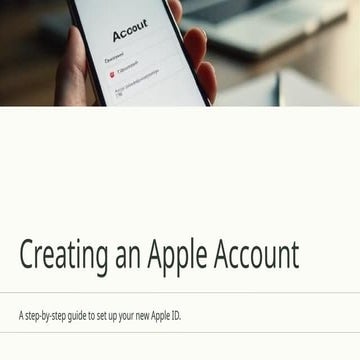 Creating an Apple AccountCreating an Apple AccountCreating an Apple ...