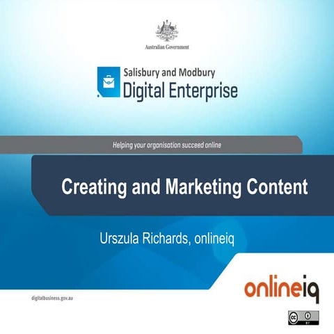 Creating and marketing content - finding something YOU can do!