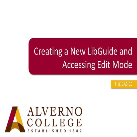 Creating a new lib guide