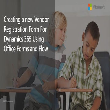 Creating a new vendor registration form for dynamics 365 using office ...