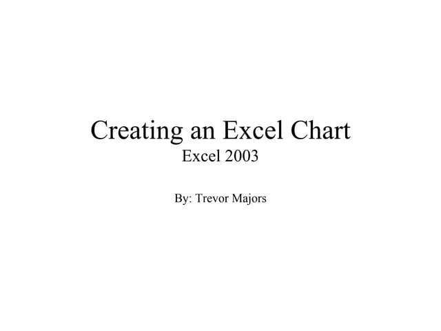 Creating an excel chart