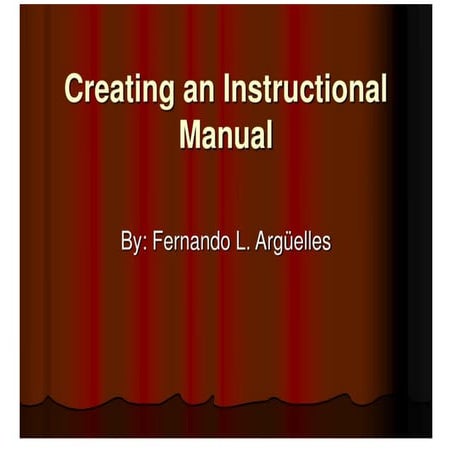 Creating An Instructional Manual | PDF