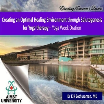 Creating an optimal healing environment through salutogenesis for yoga therapy