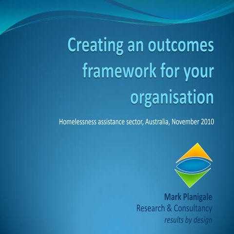Creating an outcomes framework for your organisation