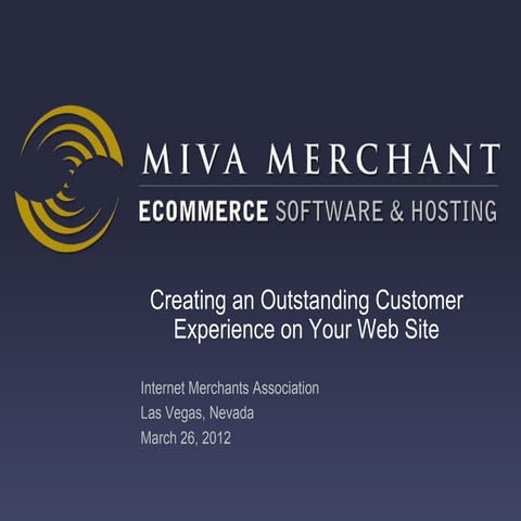 Creating an outstanding customer experience on your web site