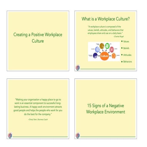 Creating a positive workplace culture