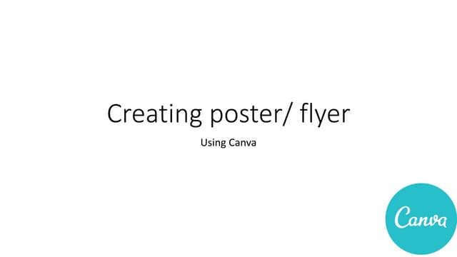 Creating a poster