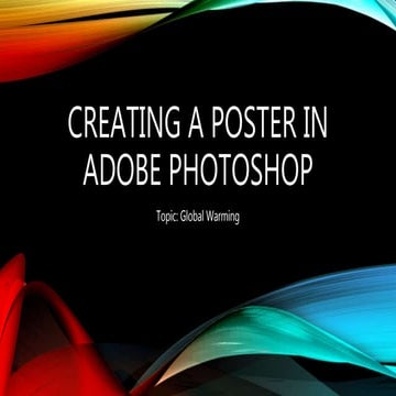 Creating a poster in adobe photoshop