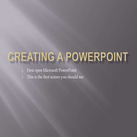 Creating a power point
