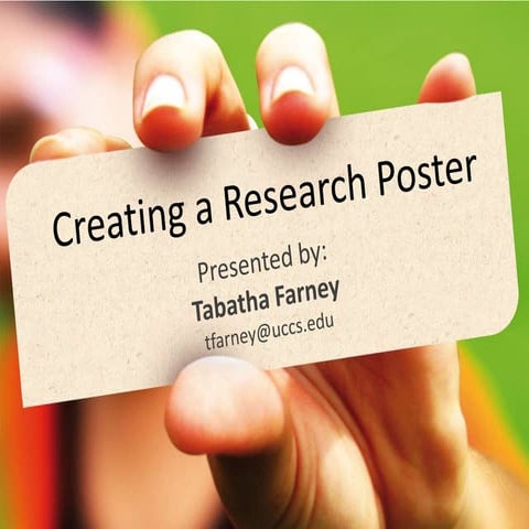 How to write a poster