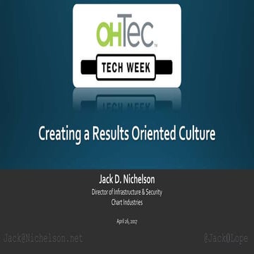 Creating a results oriented culture