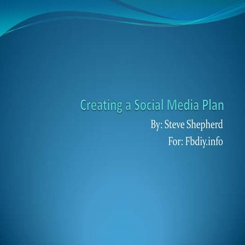 Creating A Social Media Plan