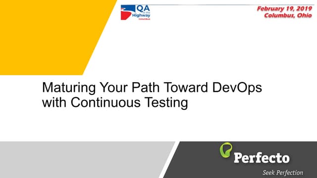 Creating a successful continuous testing environment by Eran Kinsbruner