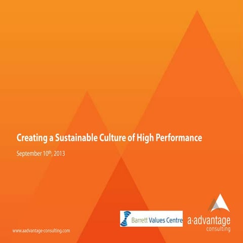 Creating a sustainable culture of high performancev8
