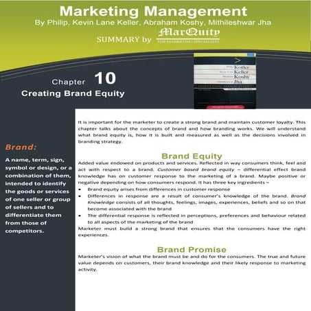 Creating brand equity   10