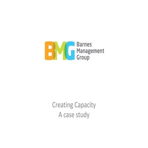 Creating & Building Capacity - a case study 
