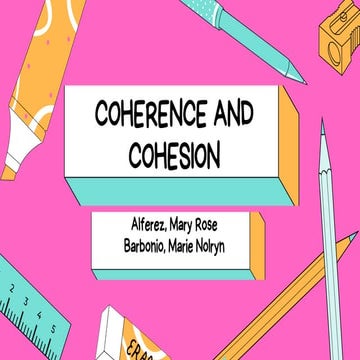 COHESION AND COHERENCE.pptfwegwegerrehtyj | PPT