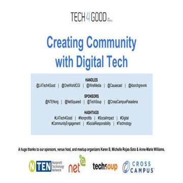 Creating community with digital tech 080416 | PPT