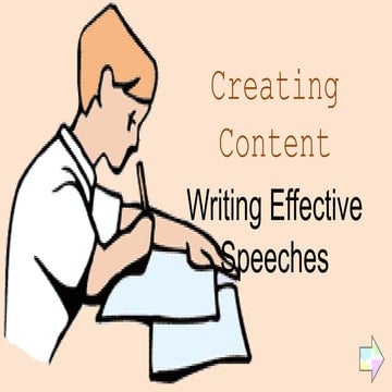 Creating content for Speeches