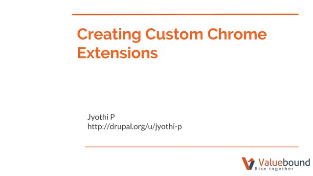 Creating custom chrome extensions