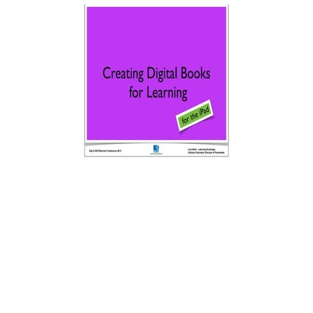 Creating digital books for learning