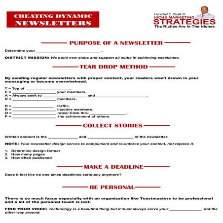 Creating Dynamic Newsletters - Worksheet | PDF
