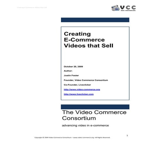 Creating E-Commerce Videos That Sell