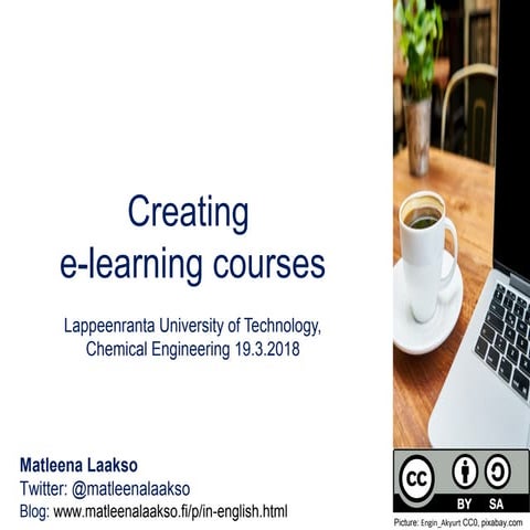 Creating elearning courses