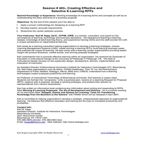 Creating Effective And Selective E Learning Rf Ps