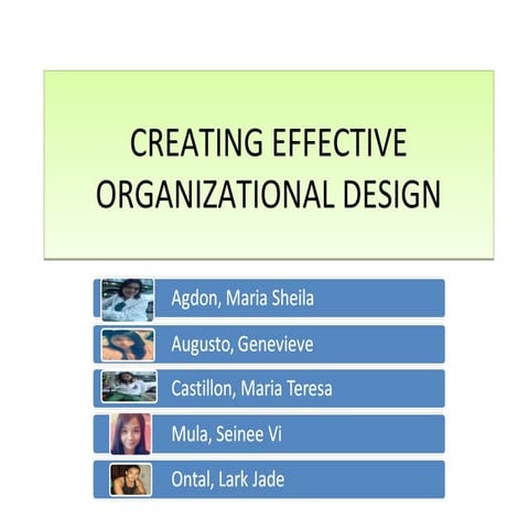 Creating effective organizational design (1)
