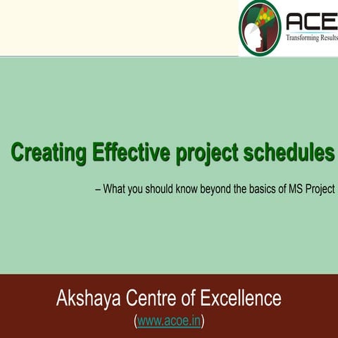 Effective software project planning and scheduling
