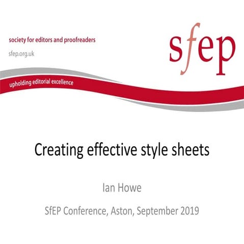 Creating effective style sheets - Ian Howe