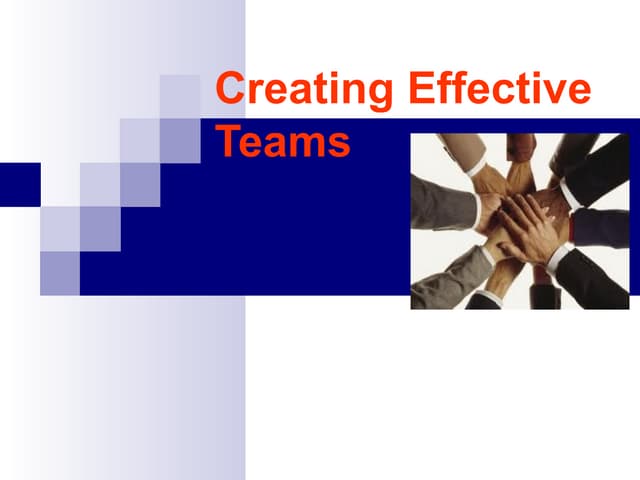 Creating effective teams ppt