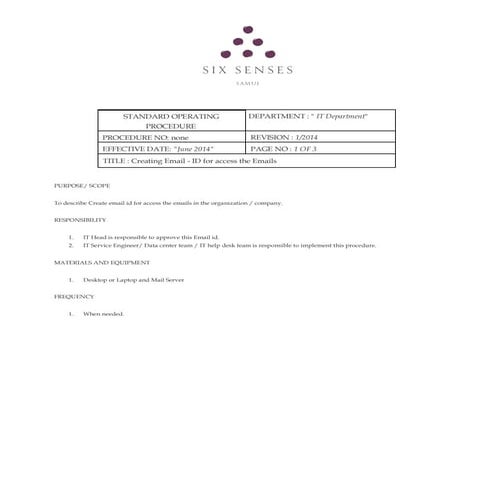 Creating email   id for access the emails