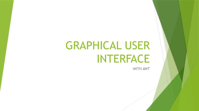 Creating GUI.pptx Gui graphical user interface