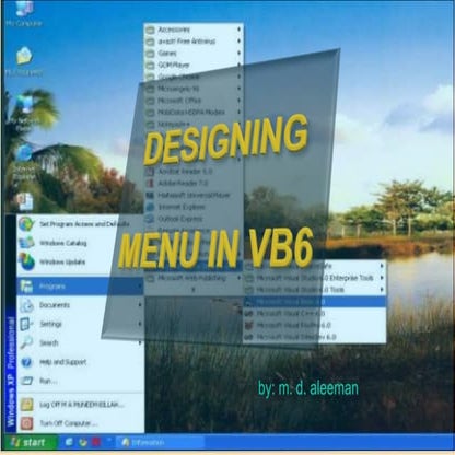 Creating menu in visual basic 6 | PPT