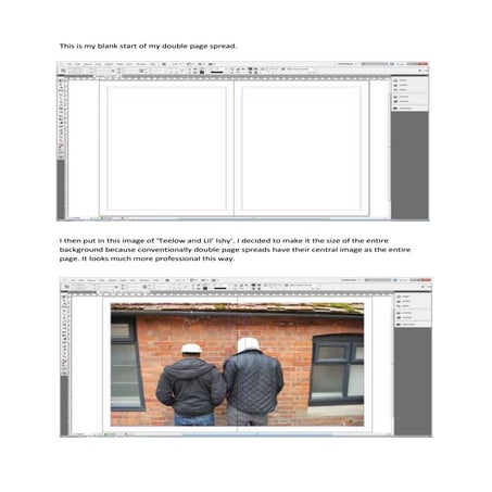 Creating my double page spread