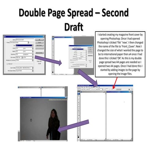 Creating my double page spread