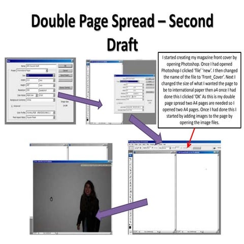 Creating my double page spread