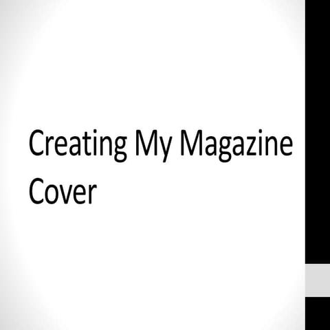 Magazine Cover Creation