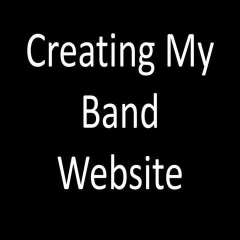 Ancillary Task Two: Creating My Website