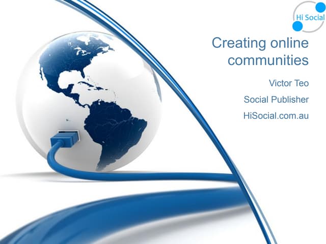 Creating online communities