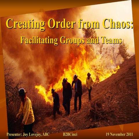 Creating Order from Chaos: Facilitating Groups and Teams