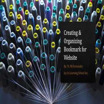 Creating & organizing bookmark for website | PPT