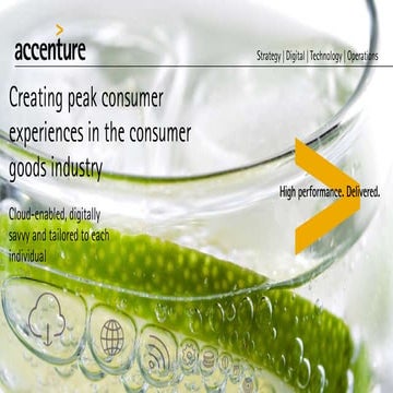 Creating peak consumer experiences in the consumer goods industry