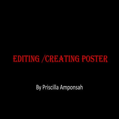 creating horror poster 