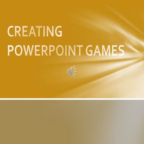 Creating powerpoint games | PPT